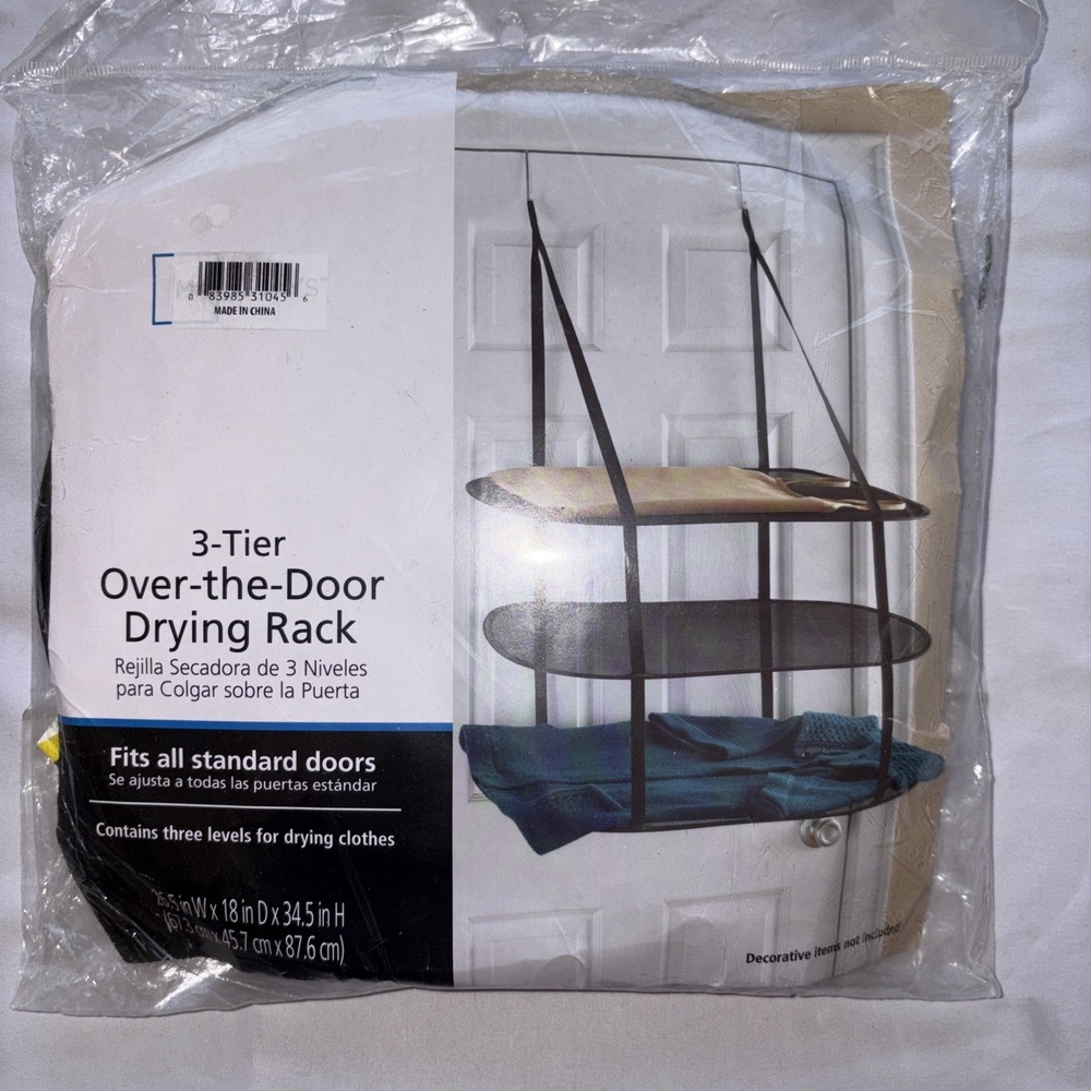 Mainstays NEW three tier over the door drying rack